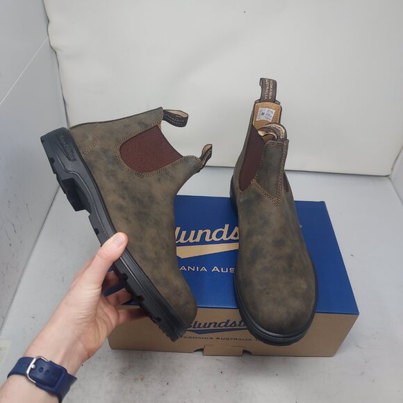 Blundstone Chelsea Rustic Brown MENS Boot - Picture 1 of 8